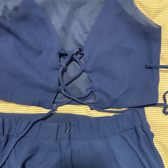 Lulus Thoughts of You Royal Blue Two-Piece Maxi - Picture 8 of 9